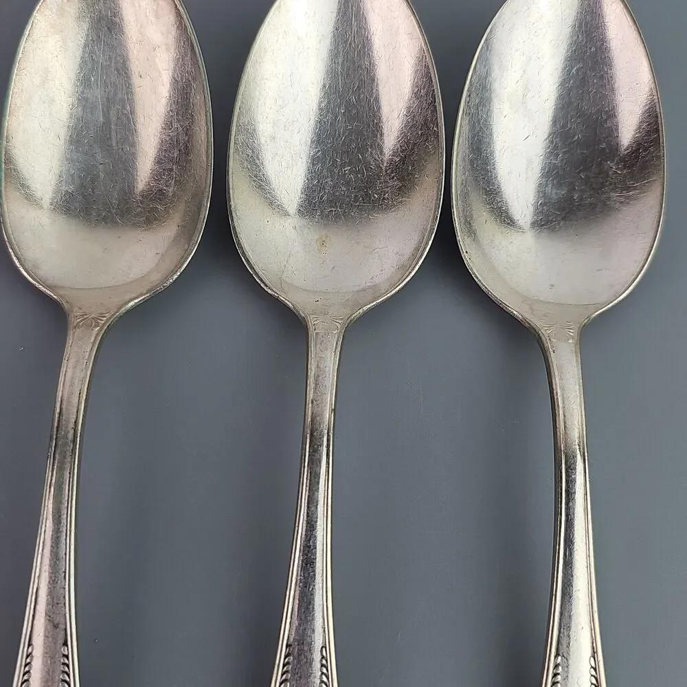 Towle Mfg Co. Pattern 1888 Silverplate Serving Spoon 3 Piece Engraved letter D